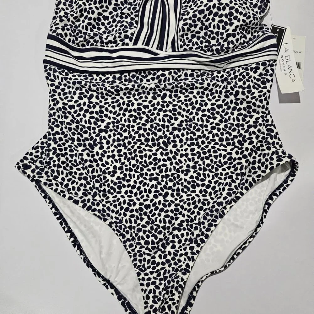 La Blanca Apulia Mio High Neck One-Piece Swimsuit Size 16W - Picture 5 of 10